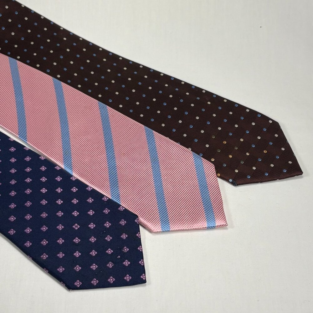 3 beautiful T M Lewin all silk ties